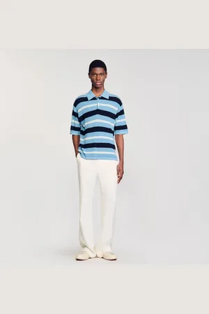 Sandro Gestreiftes Poloshirt aus Strick