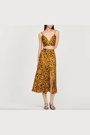 Sandro Brassière-Top mit Leopardenprint