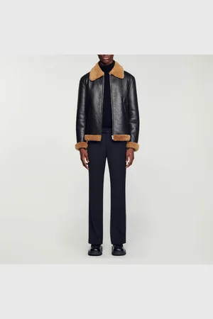 Sandro Oversize-Jacke aus Lammfell