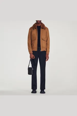Sandro Fliegerjacke mit Lammfellkragen