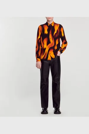 Sandro Hemd mit Flammenmuster