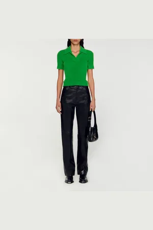Sandro Strickpullover im Polo-Stil