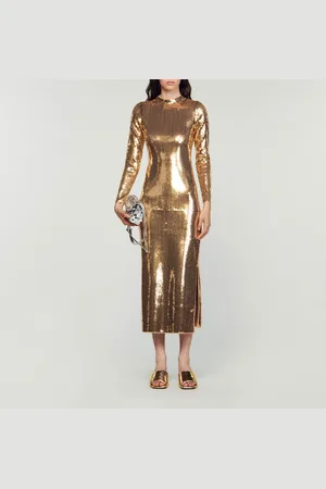 Sandro Midi-Kleid mit Pailletten