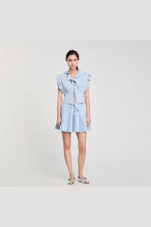 Sandro Strass-Top mit Volants