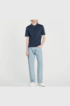 Sandro Poloshirt aus Strick mit Reißverschluss