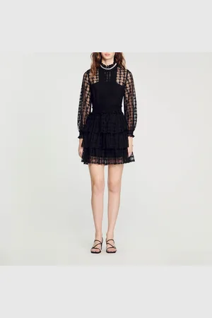 Sandro Kurzes Spitzenkleid
