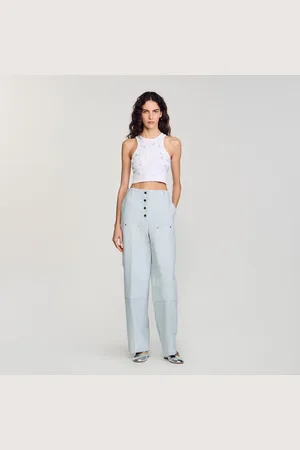Sandro Tanktop mit Perlen und Strass
