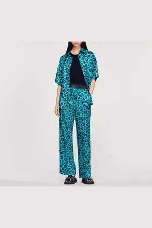 Sandro Weite Hose mit Leopardenprint