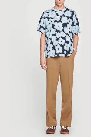 Sandro Baumwoll-T-Shirt Blumenmotiv Blur-Effekt