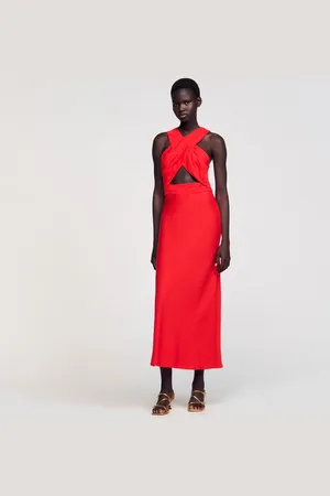 Sandro Langes Wickelkleid