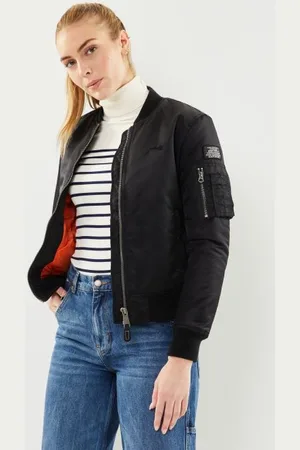 Schott NYC Bekleidung Blouson Bomber Femme Nylon Eco - - Größe XS