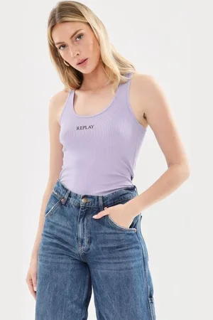Replay Bekleidung Debardeur lavender petit logo - - Größe XS