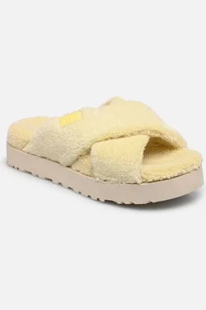 UGG Hausschuhe W FUZZ SUGAR TERRY CROSS SLIDE - - Größe 36