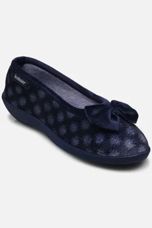 Isotoner Hausschuhe Ballerines en velours ultra doux talon 3,8 cm semelle ergonomique W - - Größe 37