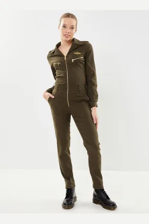 Schott NYC Bekleidung Combi Pilote Legere En Tencel Sans Badge - - Größe M