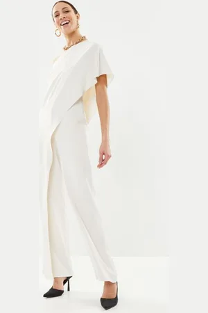 Ralph Lauren Bekleidung Combinaison asymétrique cape georgette - - Größe 36