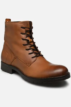 JACK & JONES Stiefeletten & Boots JFWORCA LEATHER COGNAC - - Größe 44