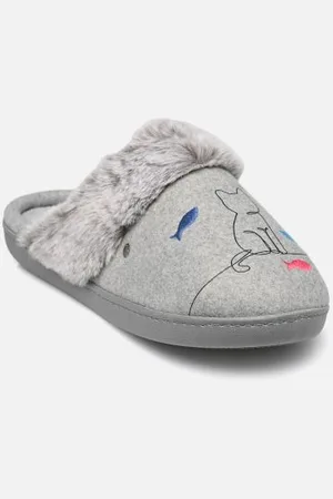 Isotoner Hausschuhe Mule - Flanelle - Semelle Ergonomique Mousse Interieure Everywear - Chat Fantaisie - - Größe 37