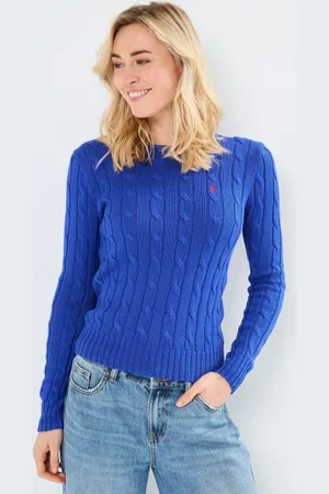 Ralph Lauren Bekleidung Pull torsadé à col rond en coton - - Größe L