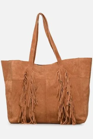 Pieces® Handtaschen Nina Suede Fringes Shopper Fc - - Größe T.U