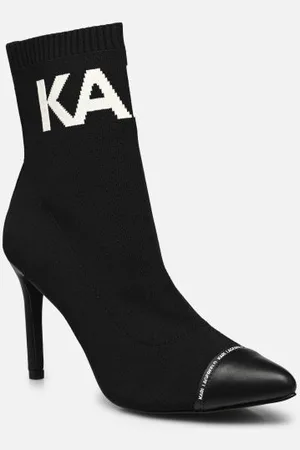 Karl Lagerfeld Stiefeletten & Boots Pandara Hi Knit Collar Ankle - - Größe 40