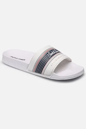 JACK & JONES Sandalen JFWLEWIS STRIPE SLIDER - - Größe 44