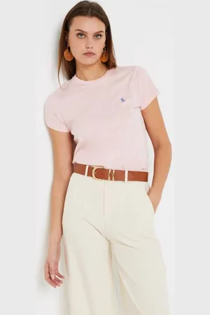 Ralph Lauren Bekleidung T-shirt col rond jersey de coton 211898698 - - Größe M