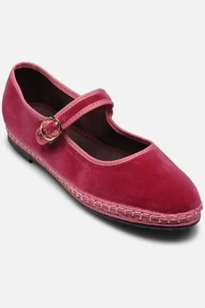 Flabelus Ballerinas Mary Jane Velvet - - Größe 41