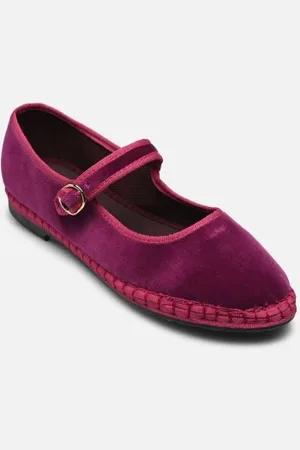 Flabelus Ballerinas Mary Jane Velvet - - Größe 42