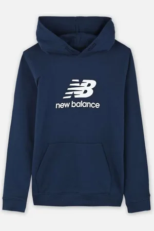 New Balance Bekleidung New Balance French Terry Stacked Logo Hoodie - - Größe 12 - 13A