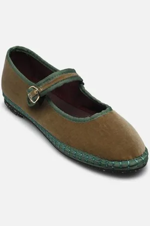 Flabelus Ballerinas Mary Jane Velvet - - Größe 38