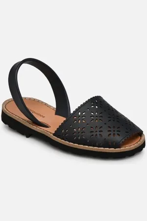 MINORQUINES Sandalen Avarca Cuir Perforé Fleur Azul - - Größe 26