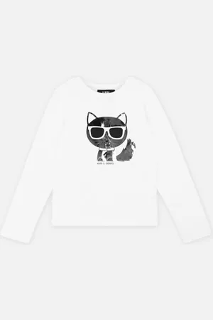 Karl Lagerfeld Bekleidung Tee-Shirt Manches Longues Z15389 - - Größe 10A
