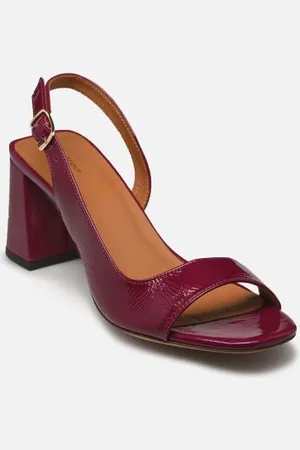 Rivecour Sandalen Sandales n°674 - Cuir vernis - Prune - - Größe 36