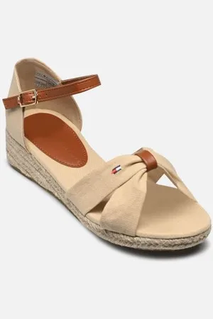 Tommy Hilfiger Sandalen ROPE WEDGE SANDAL SAND - - Größe 33
