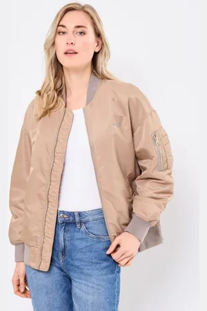 Schott NYC Bekleidung Bomber Femme Long Zippe Cote - - Größe XS