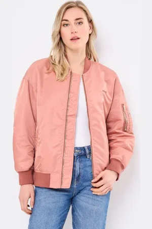 Schott NYC Bekleidung Bomber Femme Long Zippe Cote - - Größe XS