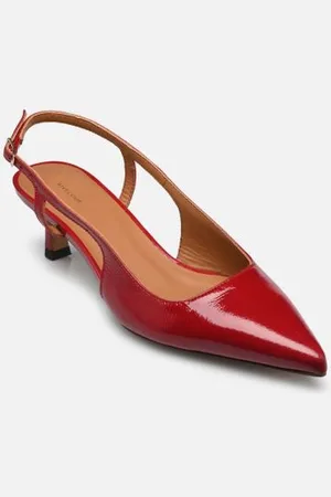 Rivecour Pumps Slingback n°412 - Cuir vernis - Rouge - - Größe 36