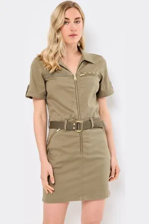 Schott NYC Bekleidung Robe Army Avec Ceinture - - Größe XS