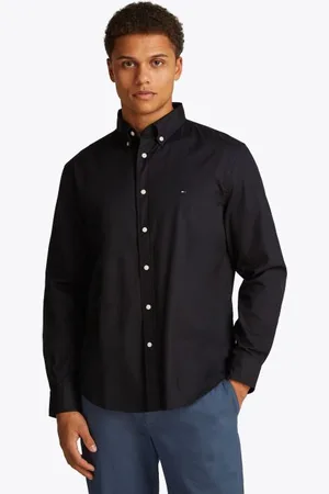 Tommy Hilfiger Bekleidung Core Flex Poplin Sol - - Größe L