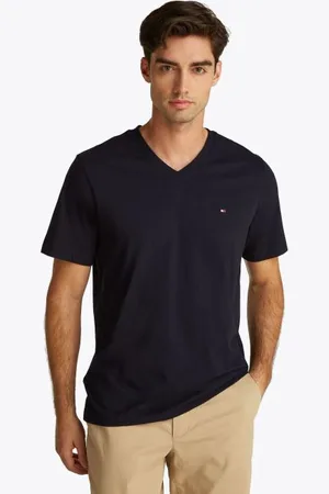 Tommy Hilfiger Bekleidung Essential V-Neck Tee MW0MW39249 - - Größe L