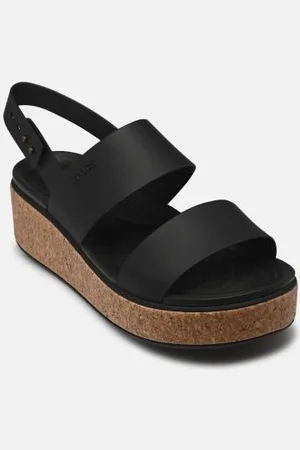 Crocs Sandalen Brooklyn Cork Low Wedge - - Größe 36 - 37