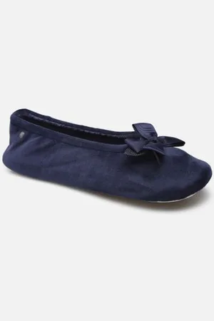 Isotoner Hausschuhe Ballerine Microvelours – Nœud Grosgrain W - - Größe 35 - 36