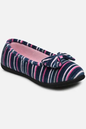 Isotoner Hausschuhe Ballerine ergonomique EVERYWEAR - velours bio – grand nœud - - Größe 37