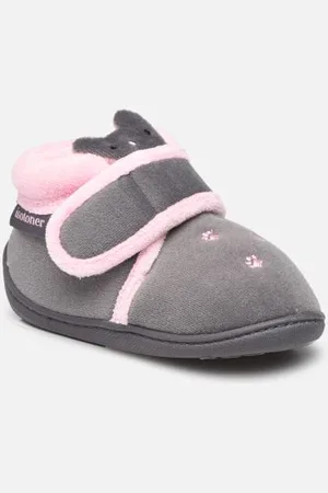 Isotoner Hausschuhe Bottillon Velcro Fille Polyvelours - - Größe 20