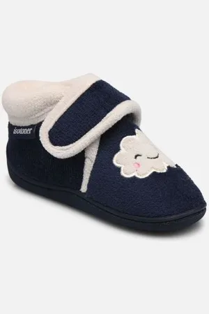 Isotoner Hausschuhe Bottillons Velcro Fille - Micro-Eponge - - Größe 20