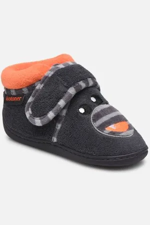 Isotoner Hausschuhe Bottillons Velcro Garcon - Micro-Eponge - - Größe 20