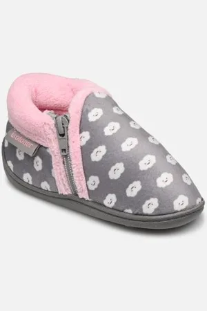 Isotoner Hausschuhe Bottillons Zip Fille - Velours Ultra Doux - - Größe 20