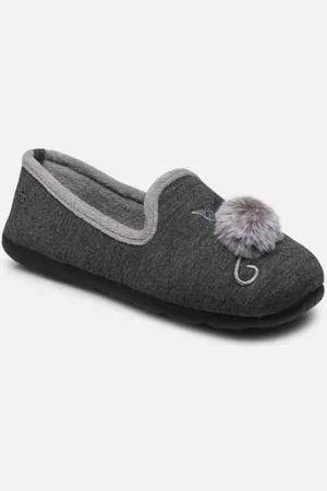 Isotoner Hausschuhe Slipper ergonomique EVERYWEAR – jersey – chat fantaisie - - Größe 36