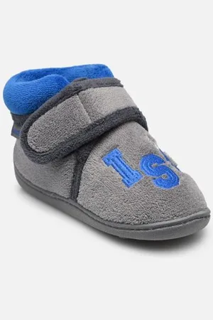 Isotoner Hausschuhe Bottillons velcro garçon – micro-éponge - - Größe 20